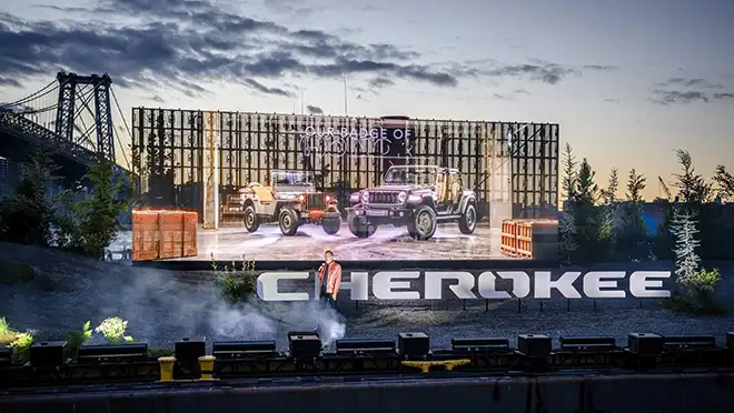 4Wall & GPJ Transform Domino Park for Historic Jeep Cherokee 2026 Reveal By 4Wall Entertainment